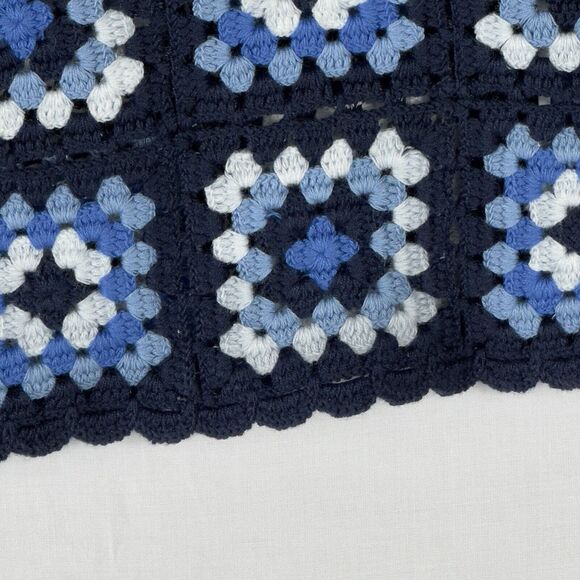 Granny Square Crochet Top Crochet Vest Women’s Top Tank 90’s Y2K Retro Boho Crop - Picture 5 of 12